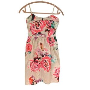 Ruby Rox Retro Floral Dress Sz S Pink Watercolor Fit Flare Spring Cute